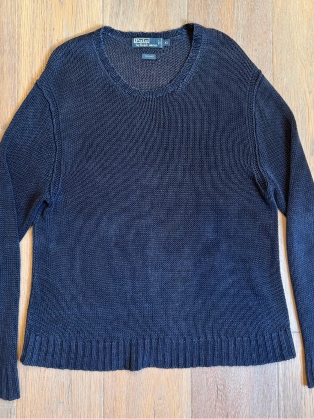 Polo by Ralph Lauren Navy 100% Italian Linen Sweater.